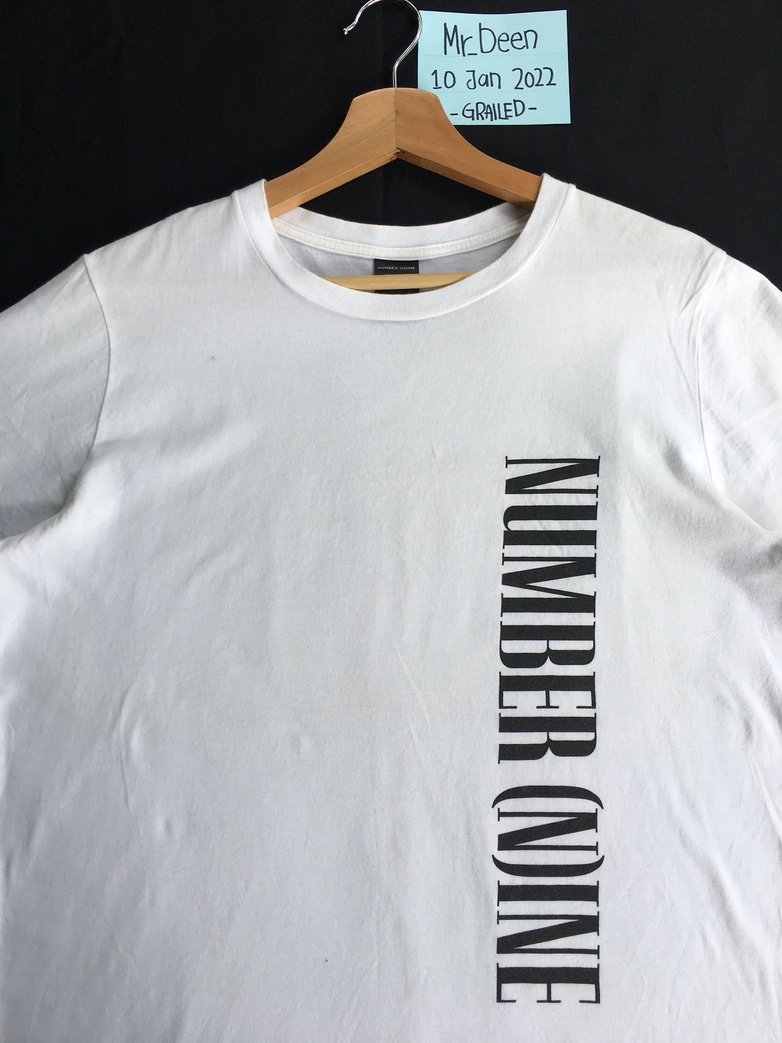 Number (N)ine Rare Number Nine Big Spellout White Tee Size US M / EU 48-50 / 2 - 4 Thumbnail