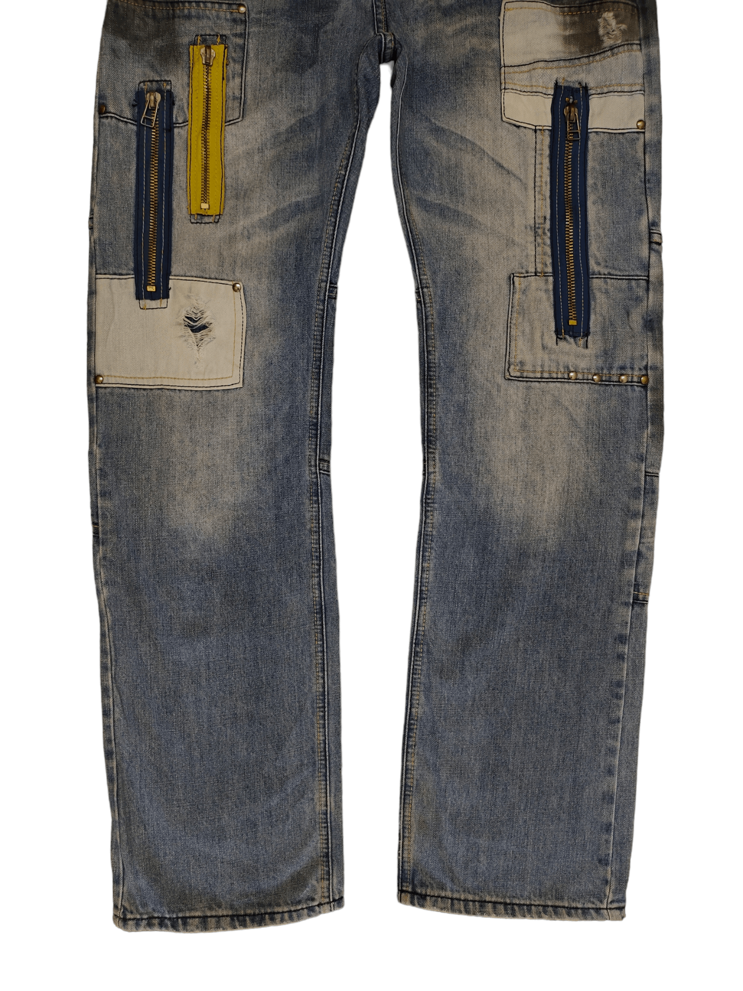 Hysteric Glamour × Undercover Twenty Works Japan Patchwork Zipper Denim Jeans Size US 37 - 13 Thumbnail