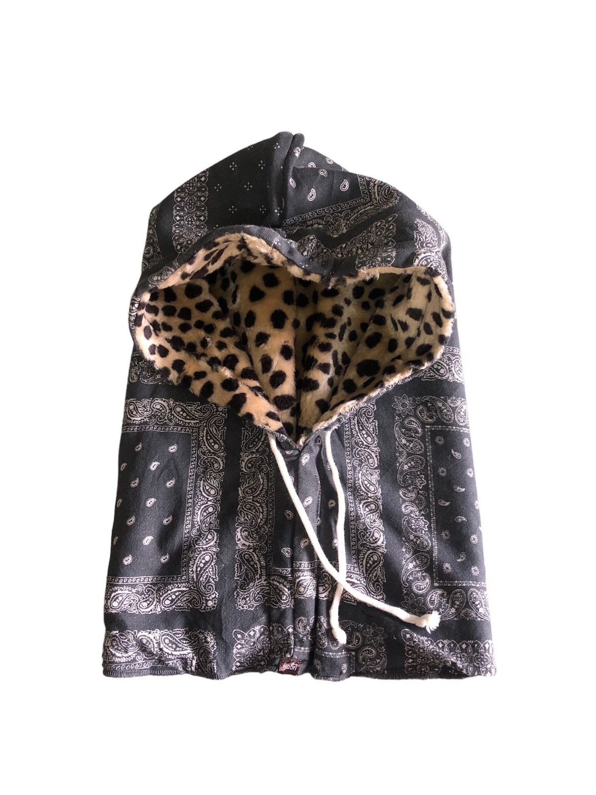 image of Archival Clothing Vintage Kabri Paisley Balaclava Hoodie Like Kapital, Men's