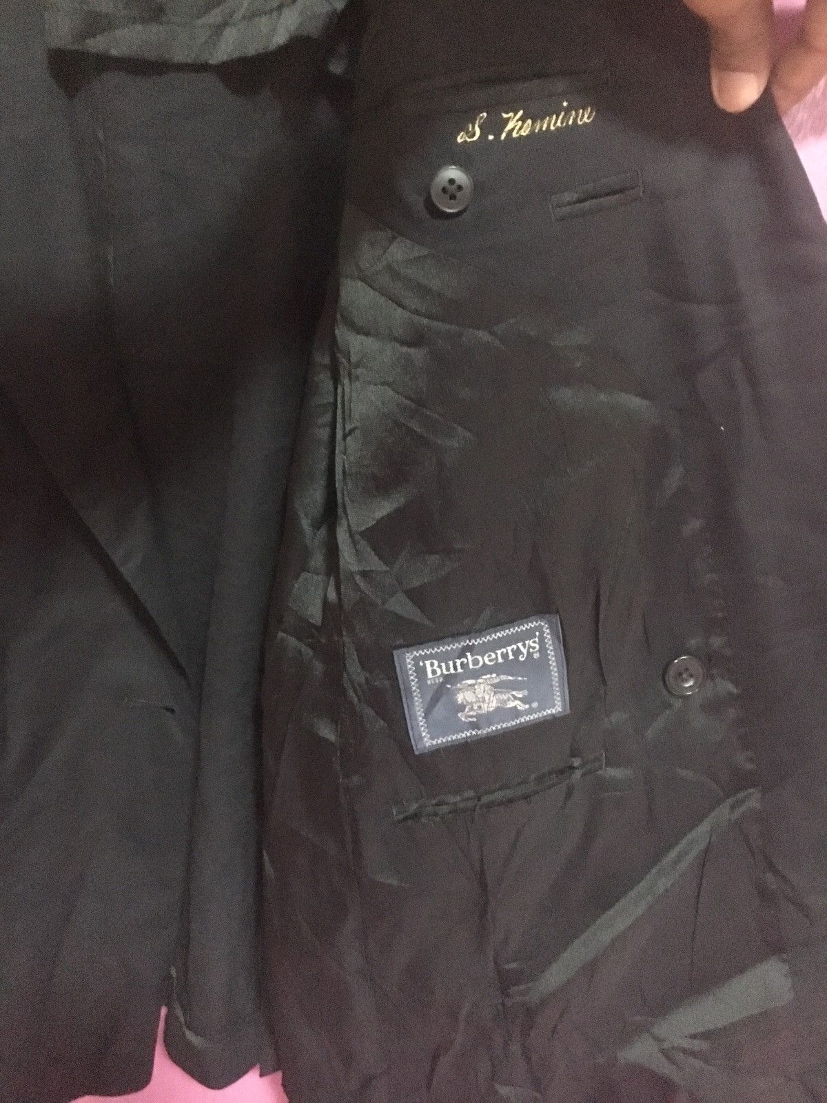 Burberry VINTAGE BURBERRYS BLACK SIZE M COAT Size 40R - 4 Thumbnail