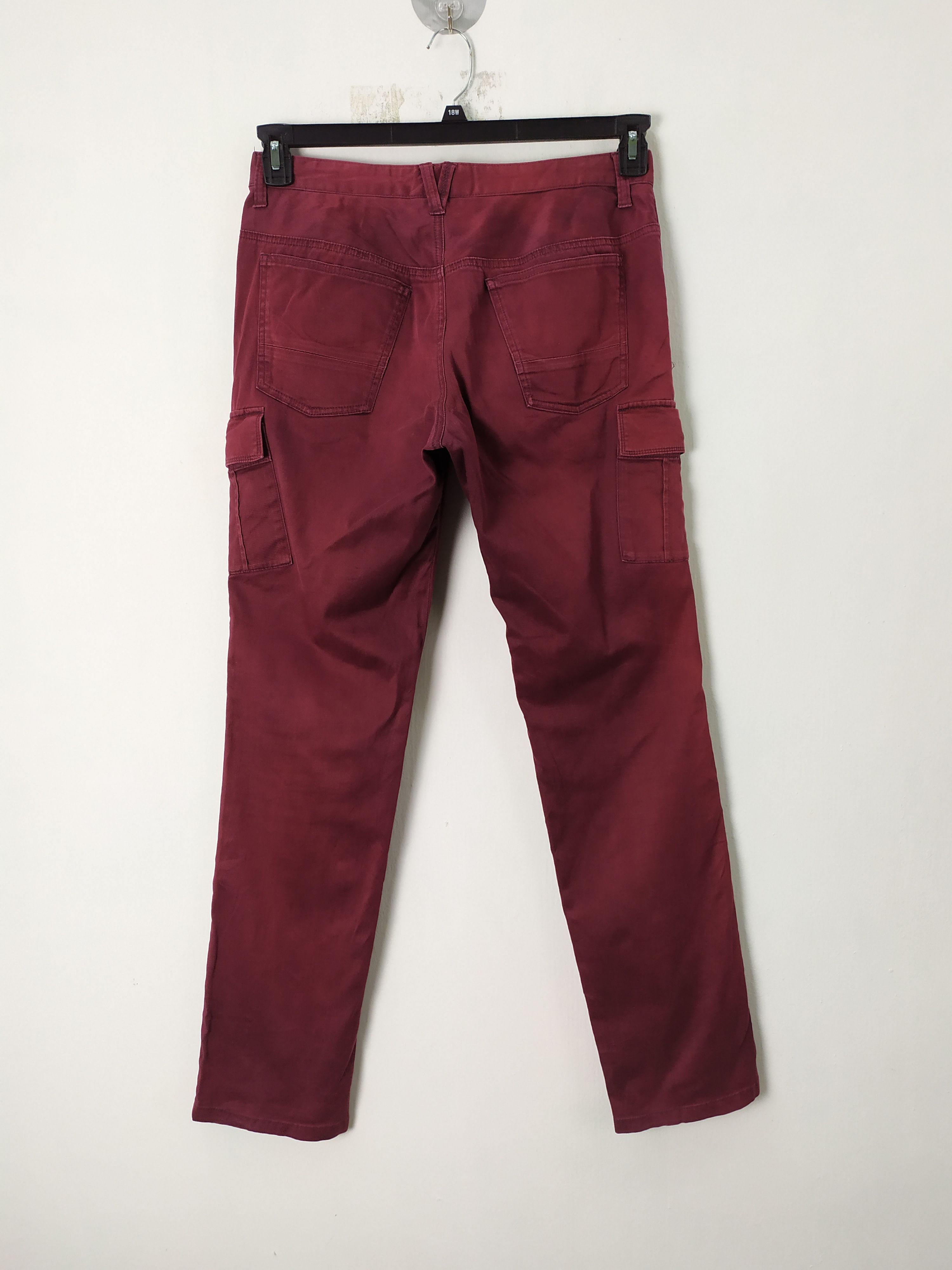 Japanese Brand KLEIN PLUS HOMME MAROON CARGO PANTS MULTIPOCKET TACTICAL Size US 32 / EU 48 - 14 Thumbnail