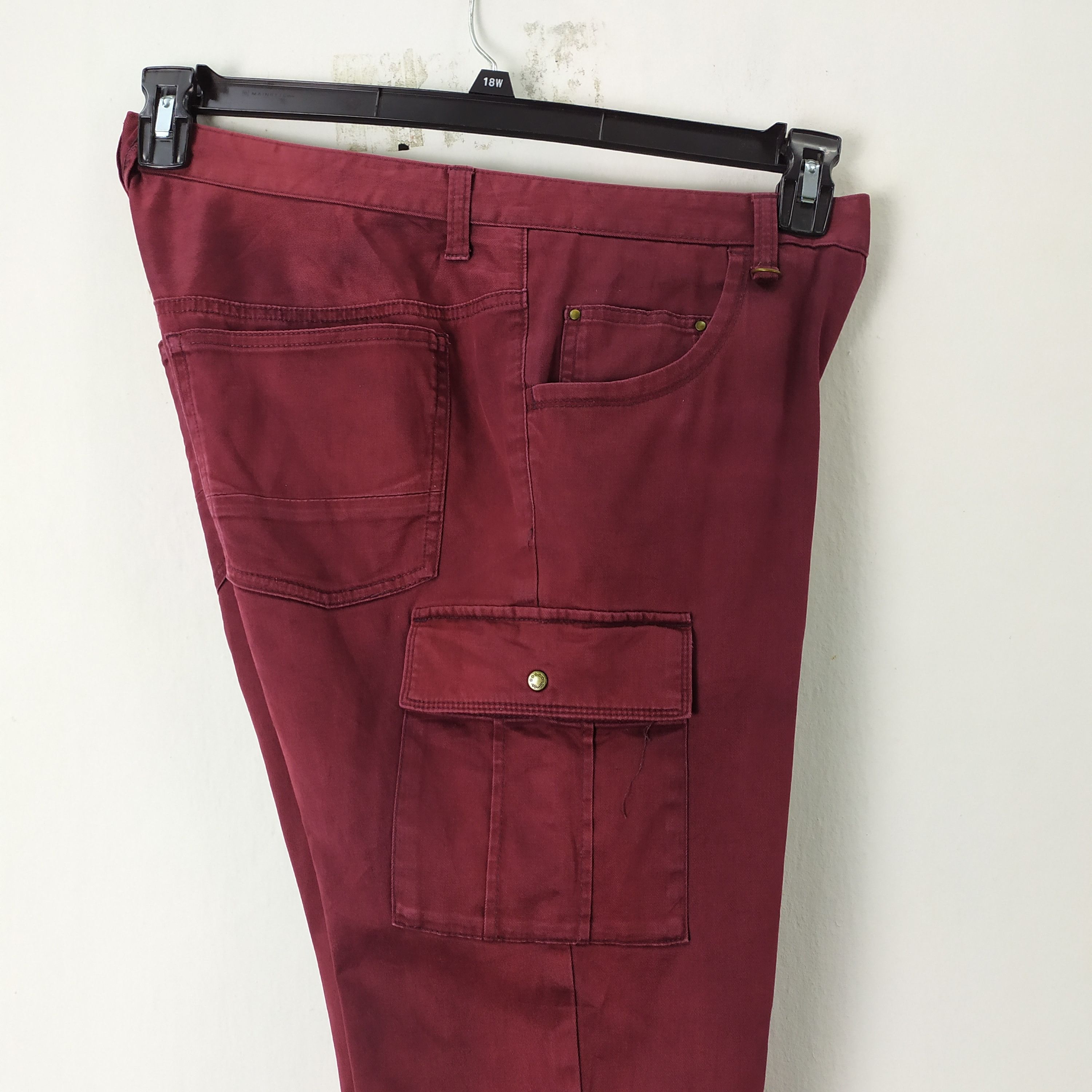 Japanese Brand KLEIN PLUS HOMME MAROON CARGO PANTS MULTIPOCKET TACTICAL Size US 32 / EU 48 - 18 Thumbnail