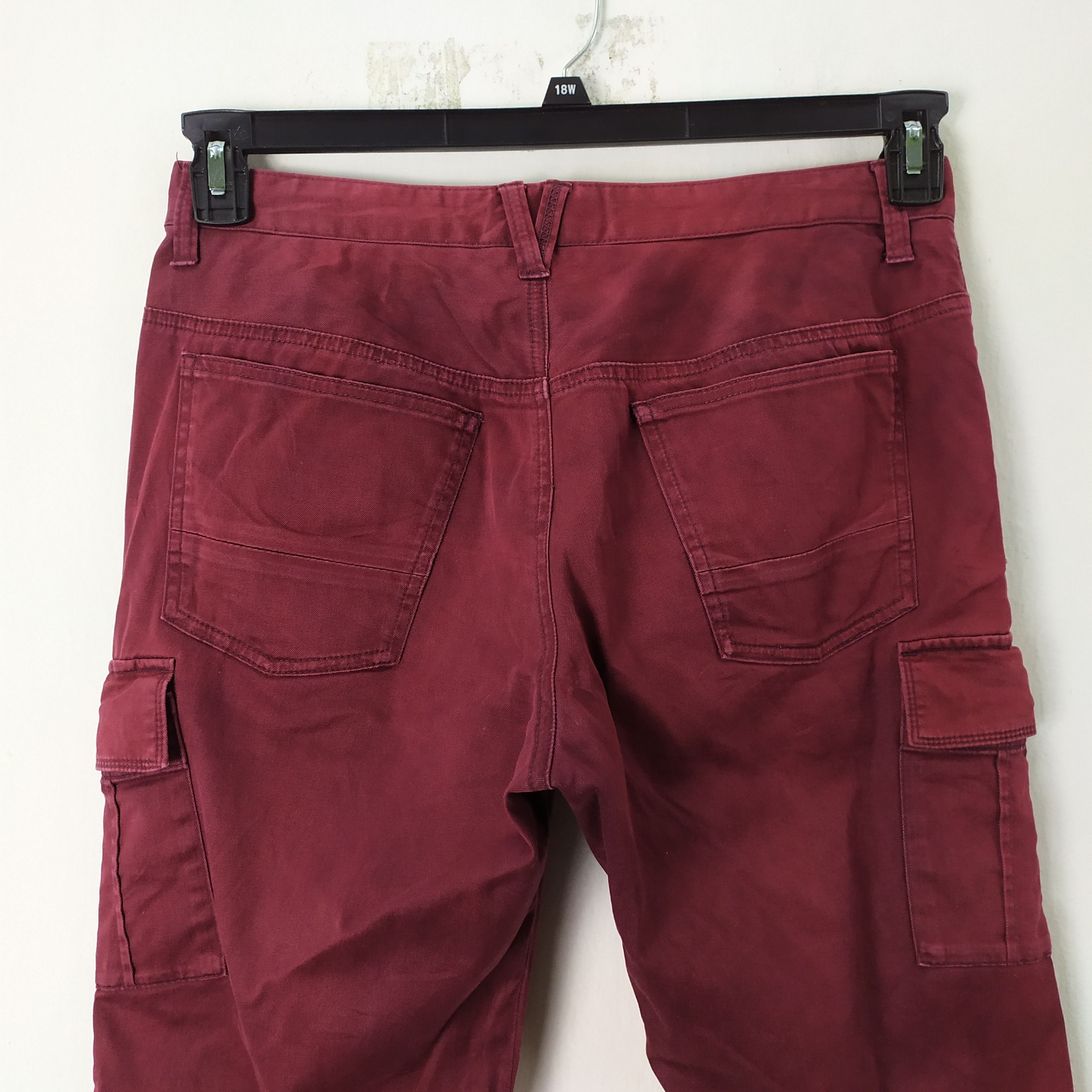 Japanese Brand KLEIN PLUS HOMME MAROON CARGO PANTS MULTIPOCKET TACTICAL Size US 32 / EU 48 - 13 Thumbnail