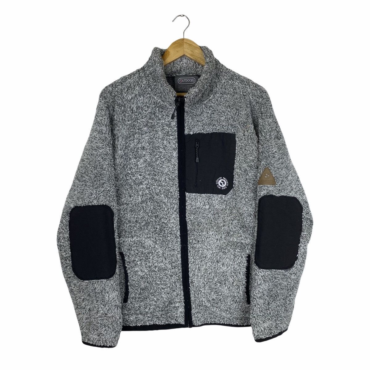 Vintage OUTDOOR Retro Classic-X Elbow Patched Fleece Sweater Jacket Size US L / EU 52-54 / 3 - 1 Thumbnail