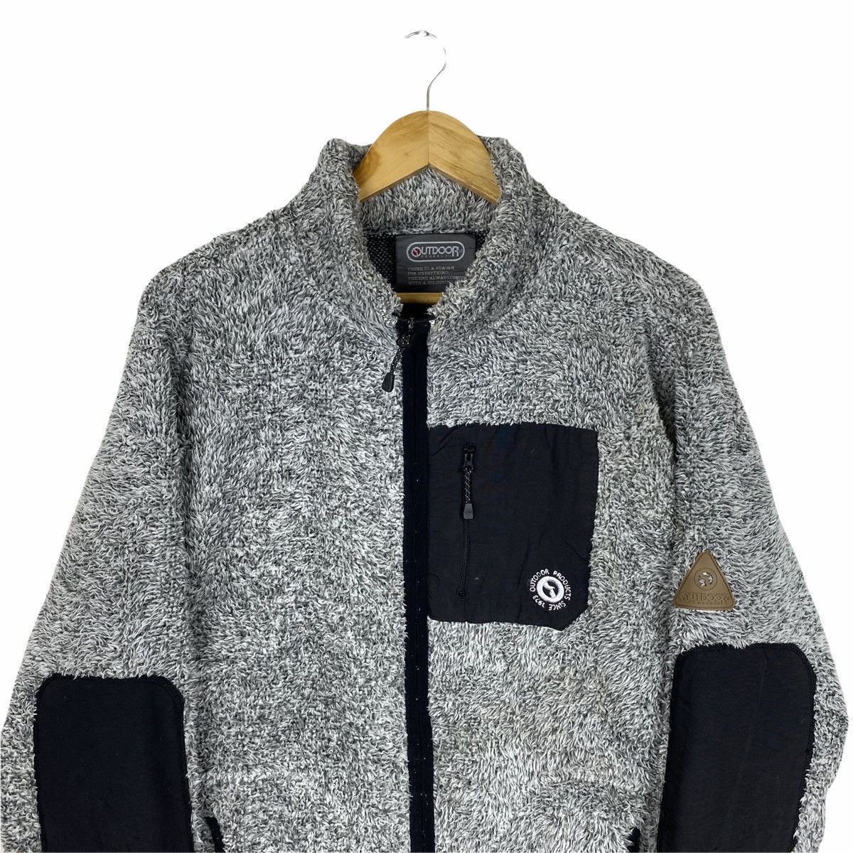 Vintage OUTDOOR Retro Classic-X Elbow Patched Fleece Sweater Jacket Size US L / EU 52-54 / 3 - 5 Thumbnail