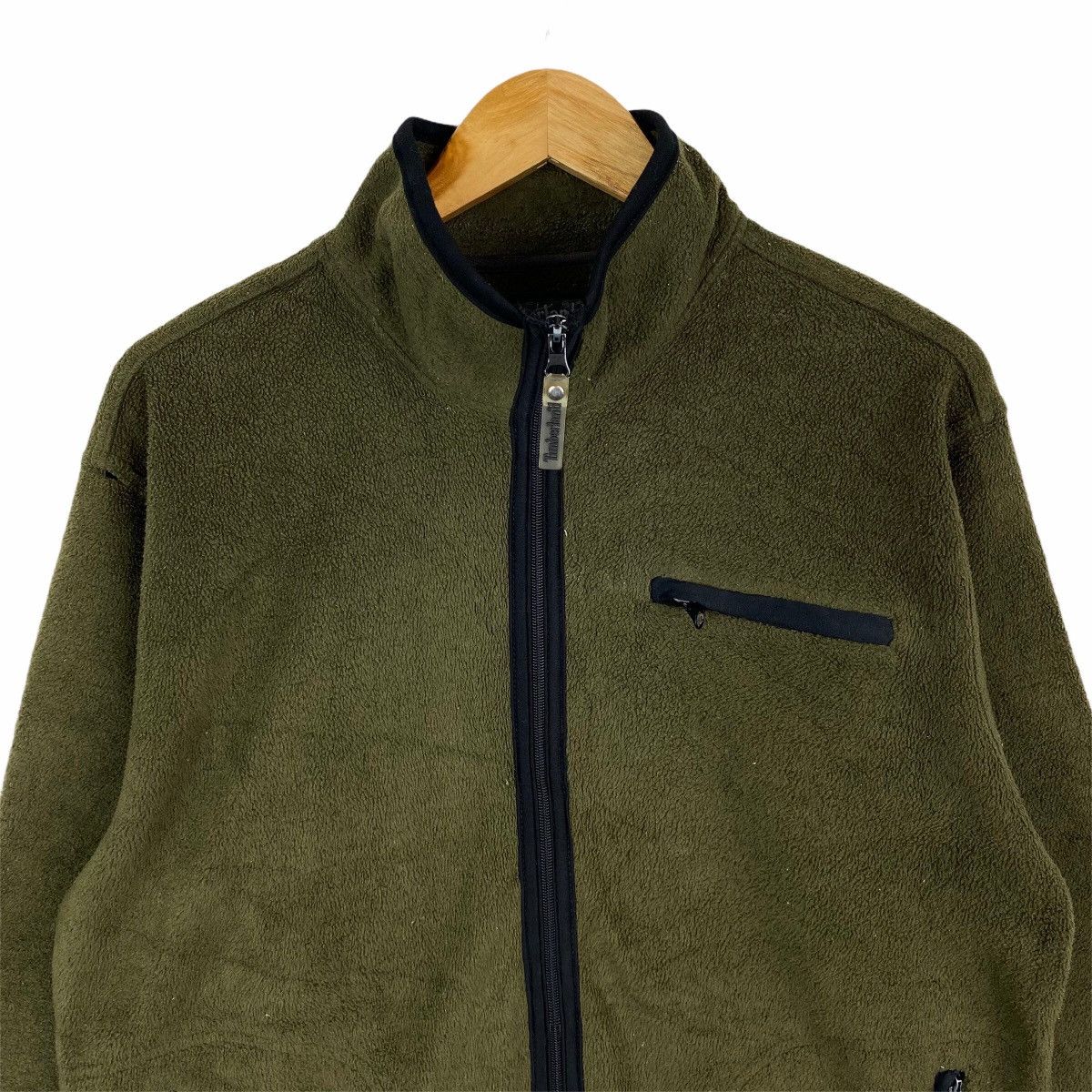 Timberland × Vintage VINTAGE TIMBERLAND OUTDOOR BIG LOGO FLEECE ZIPPER SWEATER Size US M / EU 48-50 / 2 - 3 Thumbnail