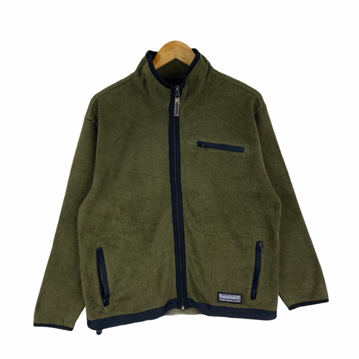 Timberland × Vintage VINTAGE TIMBERLAND OUTDOOR BIG LOGO FLEECE ZIPPER SWEATER Size US M / EU 48-50 / 2 - 1 Thumbnail