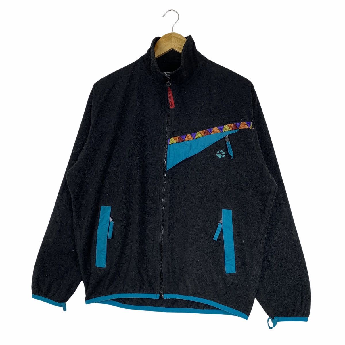 Jack Wolfskin × Vintage Vintage JACK WOLFSKINS Outdoor Fleece Sweater Jacket Size US L / EU 52-54 / 3 - 3 Thumbnail