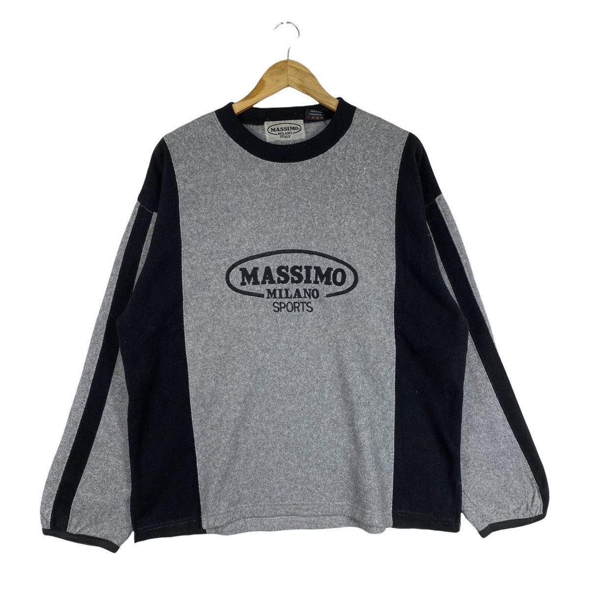 Vintage Vintage MASSIMO Milano Italy Big Logo Fleece Jumper Pullover Size US M / EU 48-50 / 2 - 1 Thumbnail