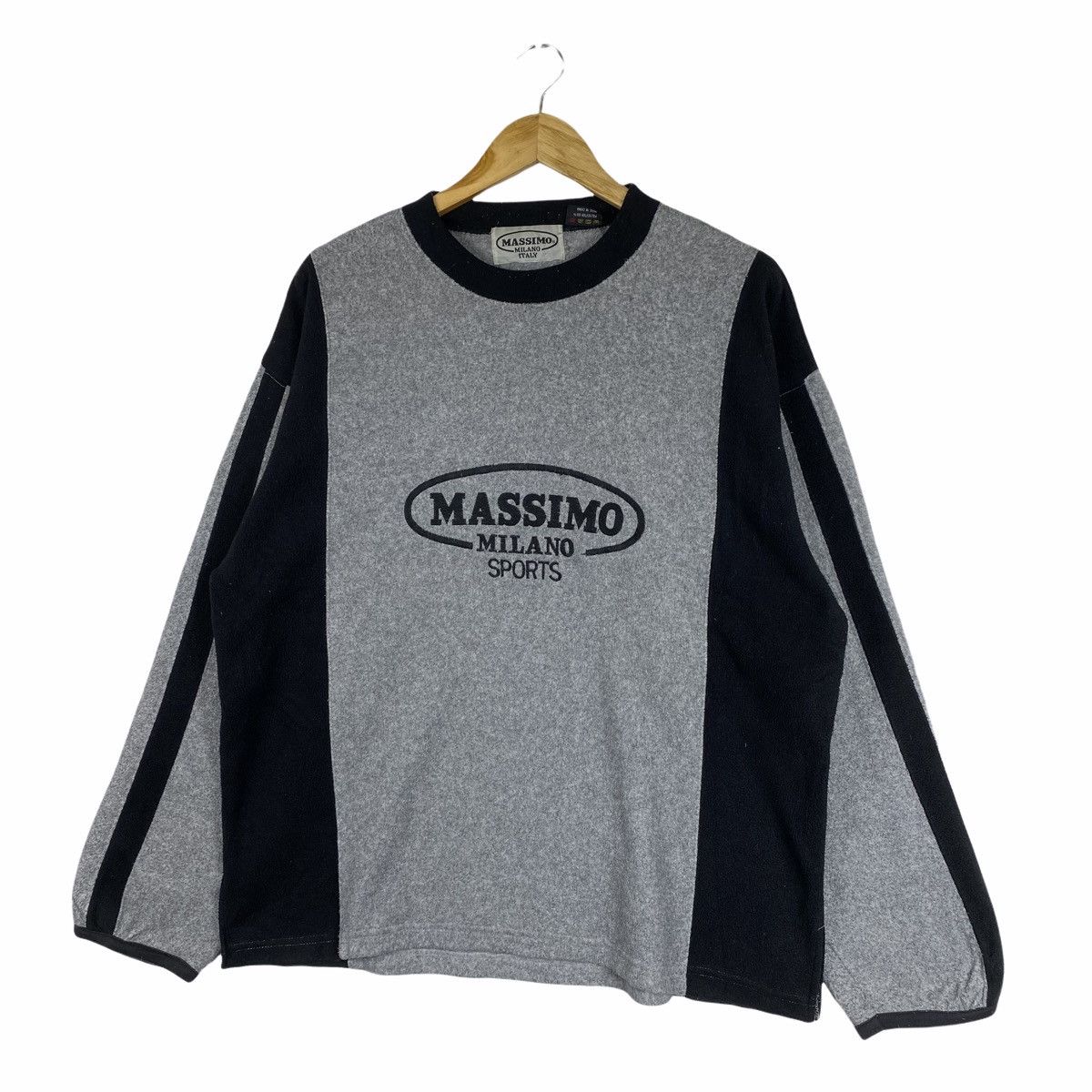Vintage Vintage MASSIMO Milano Italy Big Logo Fleece Jumper Pullover Size US M / EU 48-50 / 2 - 3 Thumbnail