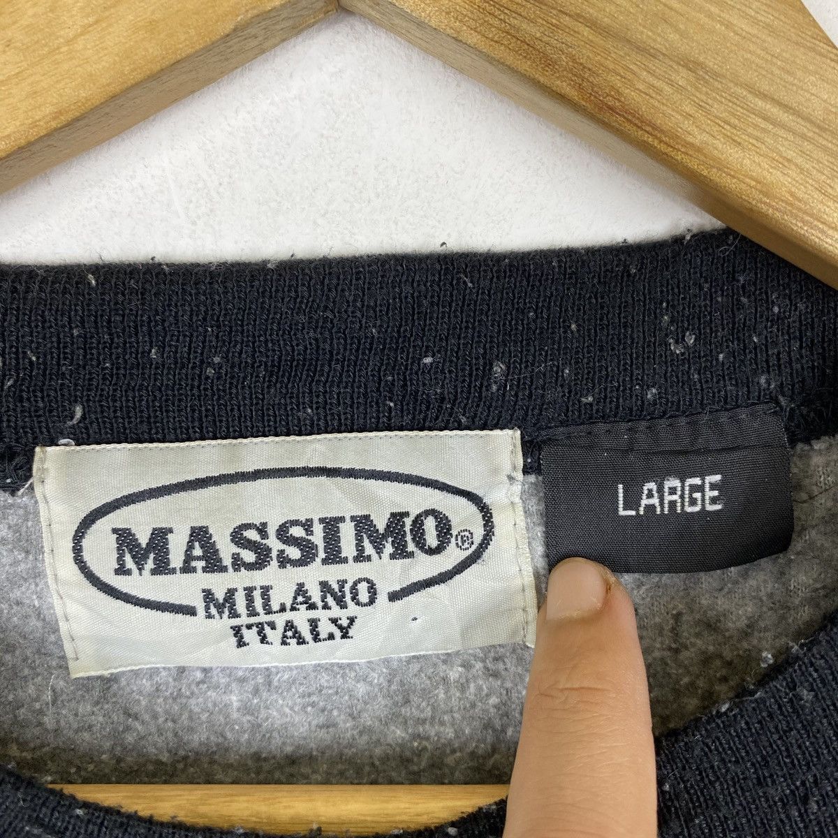 Vintage Vintage MASSIMO Milano Italy Big Logo Fleece Jumper Pullover Size US M / EU 48-50 / 2 - 5 Thumbnail