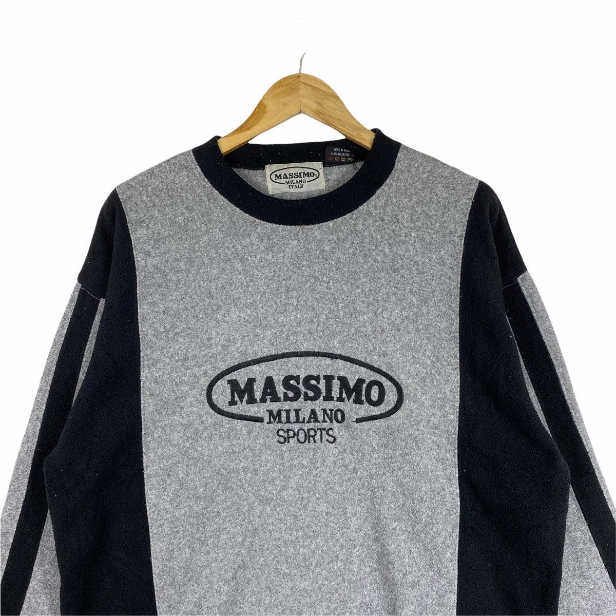 Vintage Vintage MASSIMO Milano Italy Big Logo Fleece Jumper Pullover Size US M / EU 48-50 / 2 - 4 Thumbnail