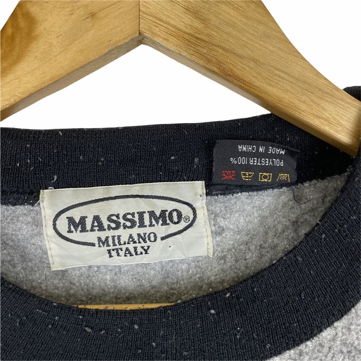 Vintage Vintage MASSIMO Milano Italy Big Logo Fleece Jumper Pullover Size US M / EU 48-50 / 2 - 6 Thumbnail