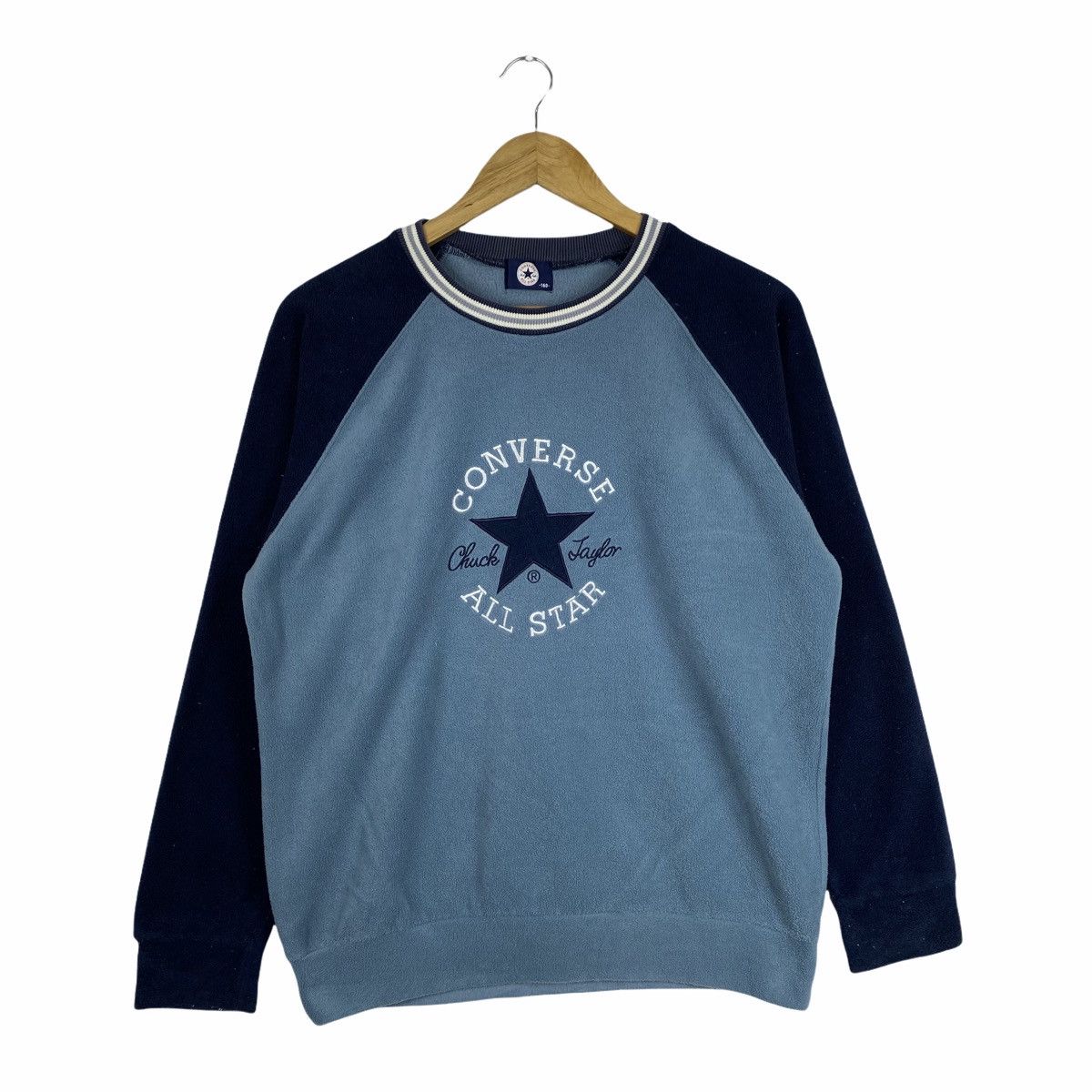 Converse × Vintage VINTAGE CONVERSE ALL STAR BIG LOGO FLEECE SWEATSHIRT Size US S / EU 44-46 / 1 - 1 Thumbnail