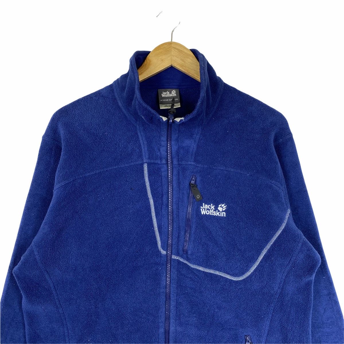 Jack Wolfskin × Vintage Vintage JACK WOLFSKINS Small Logo Fleece Sweater Jacket Size US XL / EU 56 / 4 - 4 Thumbnail