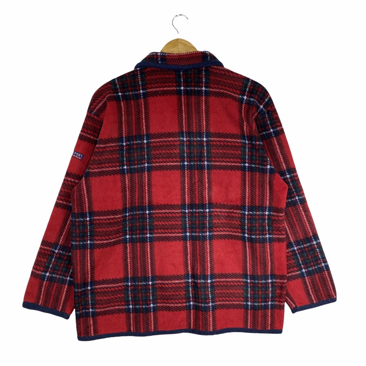 Beverly Hills Polo Club × Vintage Vintage BHPC Small Logo Checkered Tartan Fleece Sweater Size US L / EU 52-54 / 3 - 2 Thumbnail