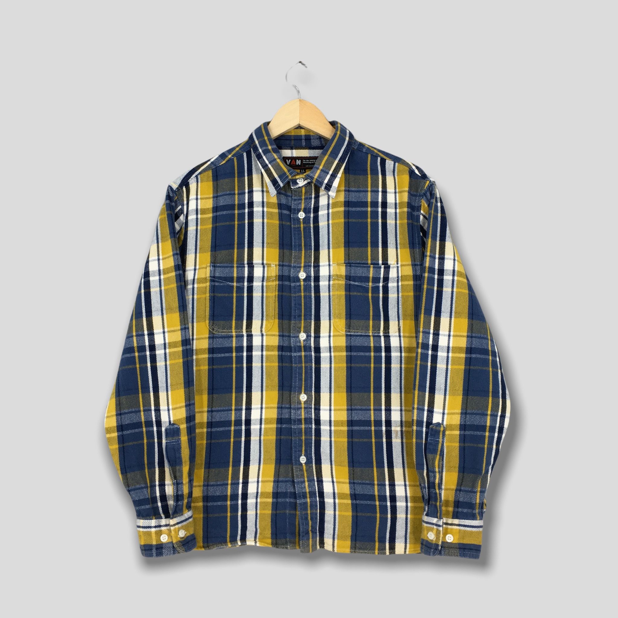 Flannel × Japanese Brand Vintage Van Jac Japan Tartan Checked Flannel Shirt Large Size US L / EU 52-54 / 3 - 1 Thumbnail