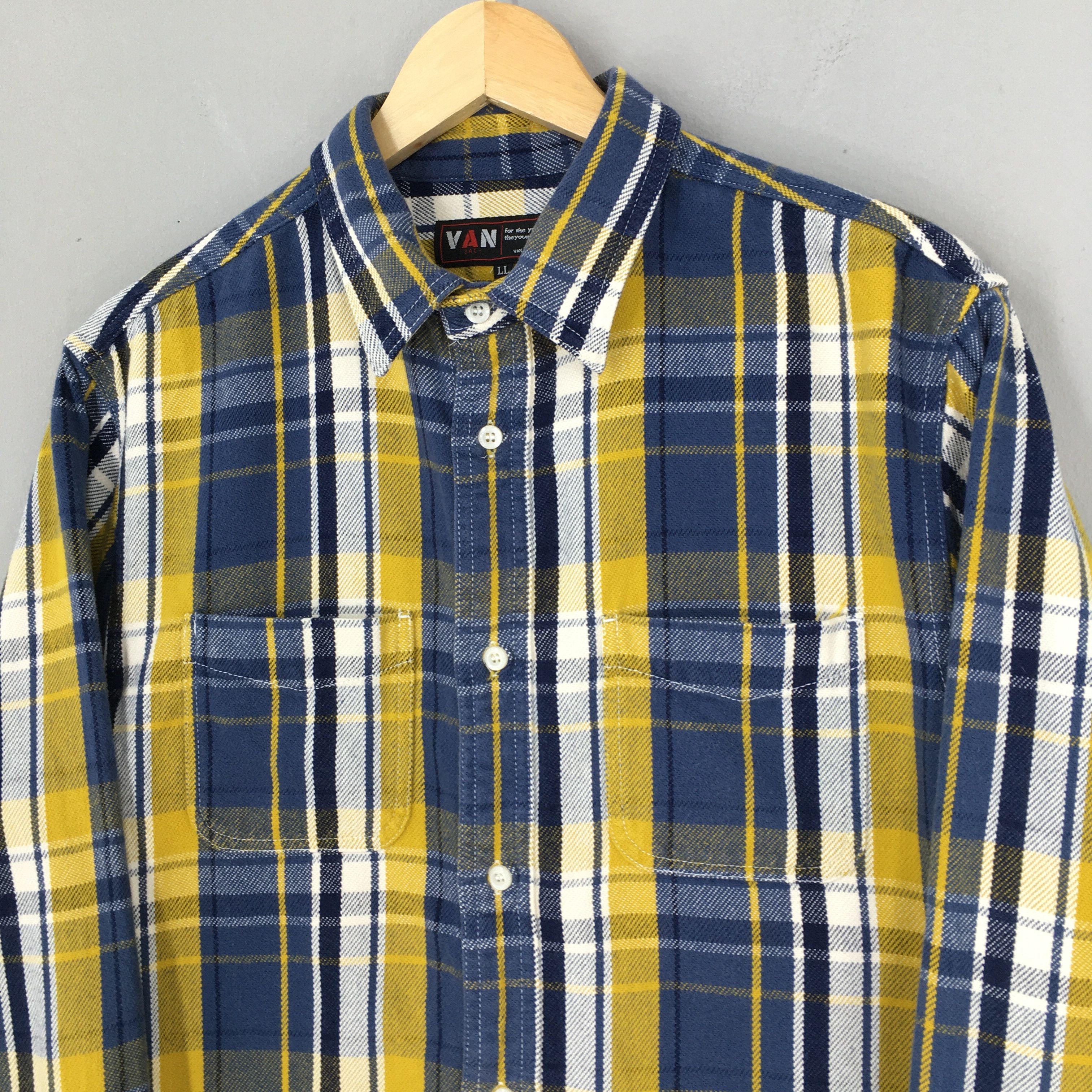 Flannel × Japanese Brand Vintage Van Jac Japan Tartan Checked Flannel Shirt Large Size US L / EU 52-54 / 3 - 4 Thumbnail