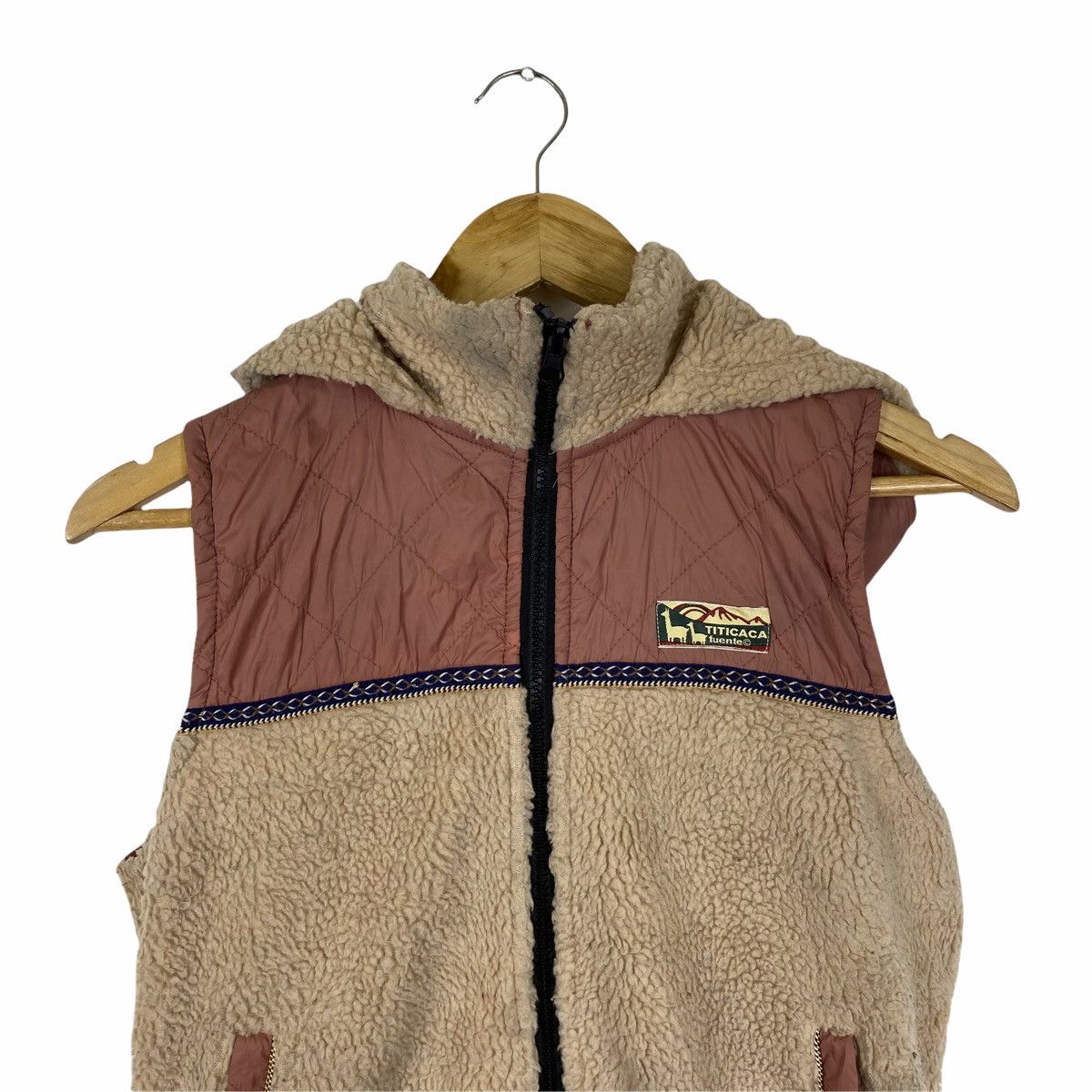 Vintage VINTAGE TITICACA FLEECE OUTDOOR ZIPPER HOODIE VEST Size US XS / EU 42 / 0 - 5 Thumbnail