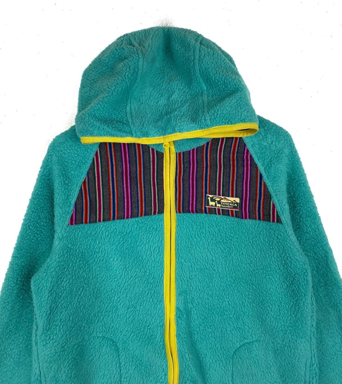 Vintage Vintage TITICACA Small Logo Outdoor Fleece Hoodie Sweater Size US S / EU 44-46 / 1 - 3 Thumbnail