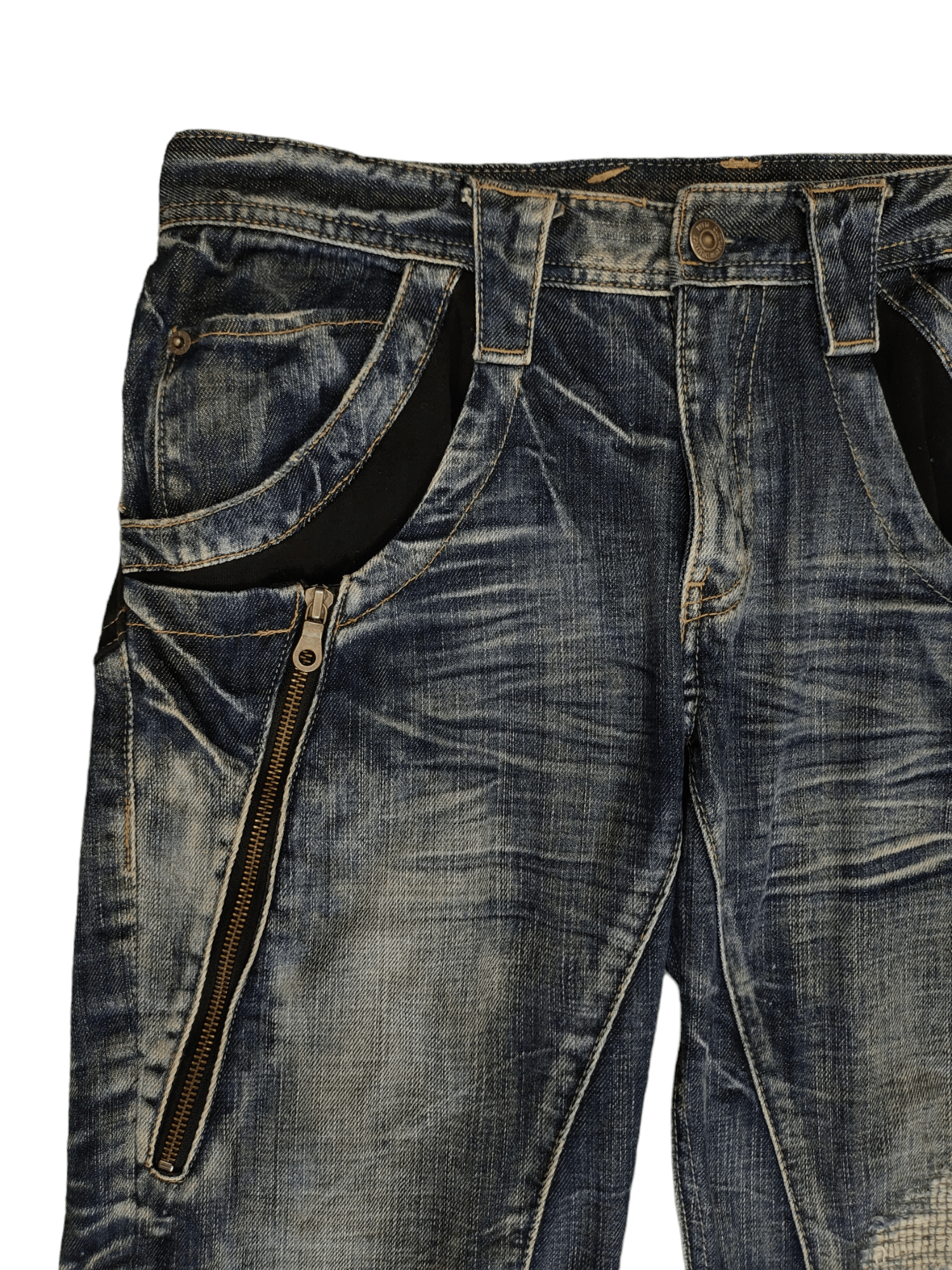 PPFM Vintage PPFM Japan Double Knee Distress Denim Jeans Size US 32 / EU 48 - 8 Thumbnail