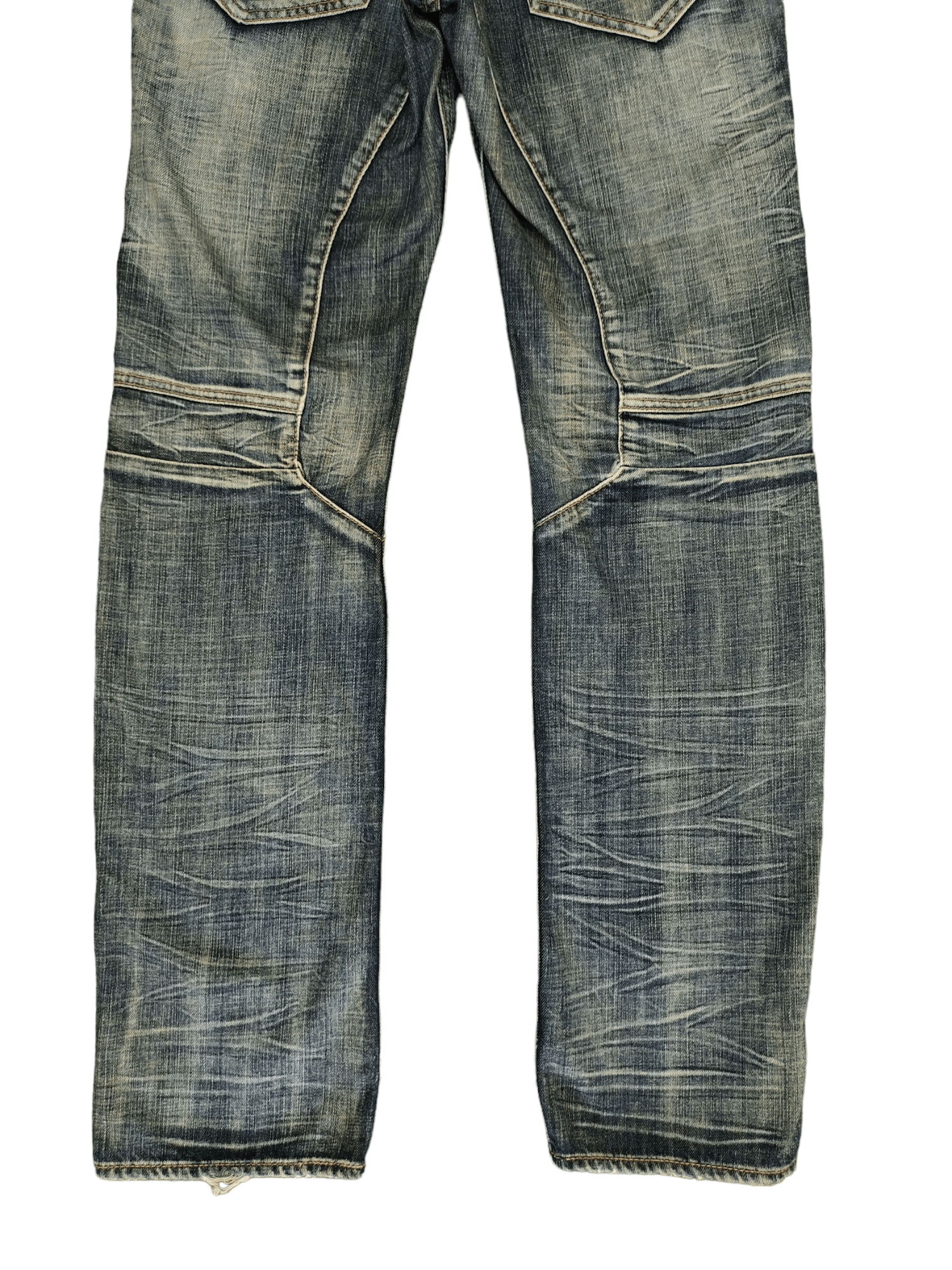 PPFM Vintage PPFM Japan Double Knee Distress Denim Jeans Size US 32 / EU 48 - 12 Thumbnail
