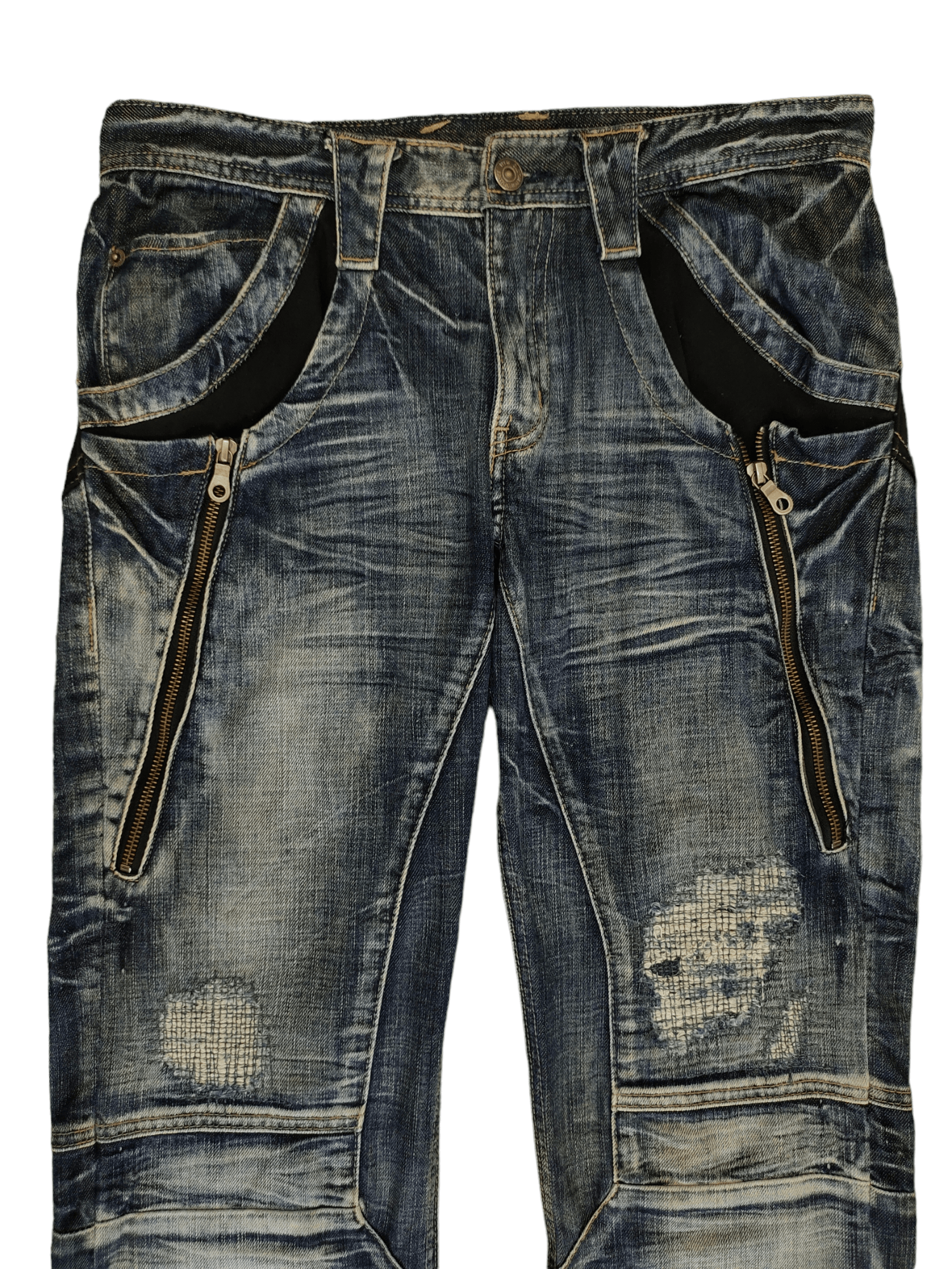PPFM Vintage PPFM Japan Double Knee Distress Denim Jeans Size US 32 / EU 48 - 15 Thumbnail