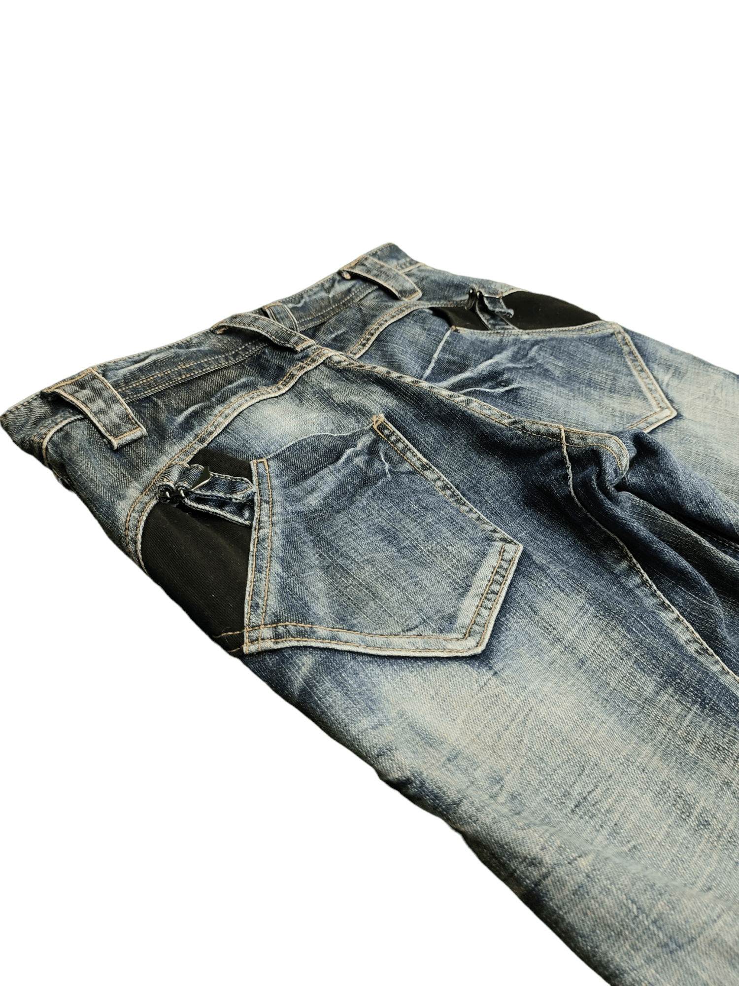 PPFM Vintage PPFM Japan Double Knee Distress Denim Jeans Size US 32 / EU 48 - 4 Thumbnail