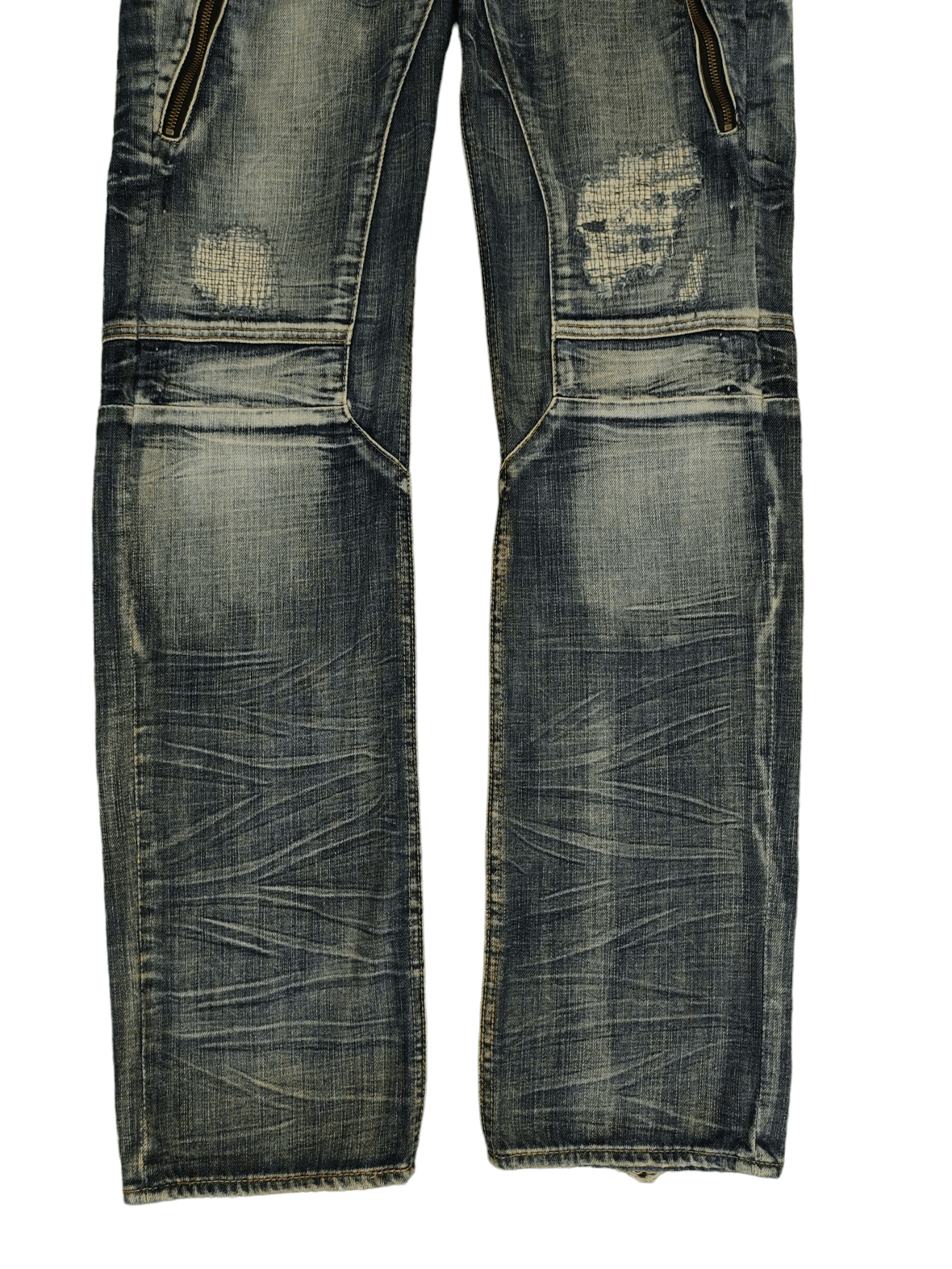 PPFM Vintage PPFM Japan Double Knee Distress Denim Jeans Size US 32 / EU 48 - 7 Thumbnail