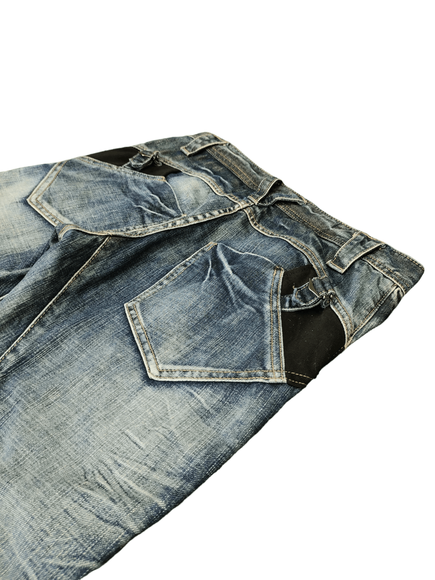 PPFM Vintage PPFM Japan Double Knee Distress Denim Jeans Size US 32 / EU 48 - 2 Thumbnail