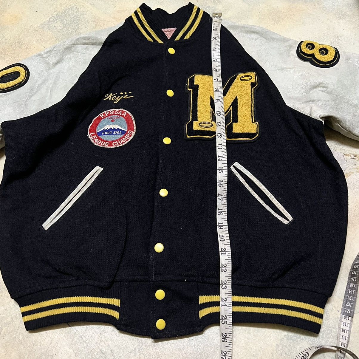 Japanese Brand Vintage Varsity Jacket Leather Sleeve Size US L / EU 52-54 / 3 - 11 Thumbnail
