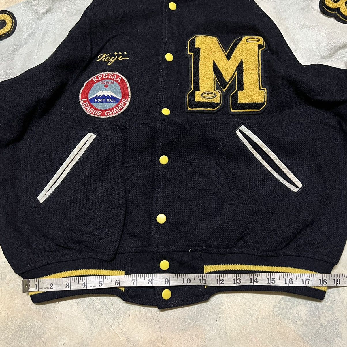 Japanese Brand Vintage Varsity Jacket Leather Sleeve Size US L / EU 52-54 / 3 - 10 Thumbnail