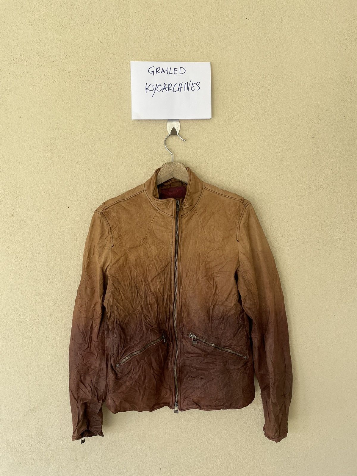 Japanese Brand × Vintage WHOLE 9 SCARTISH LEATHER JACKET Size US M / EU 48-50 / 2 - 1 Thumbnail