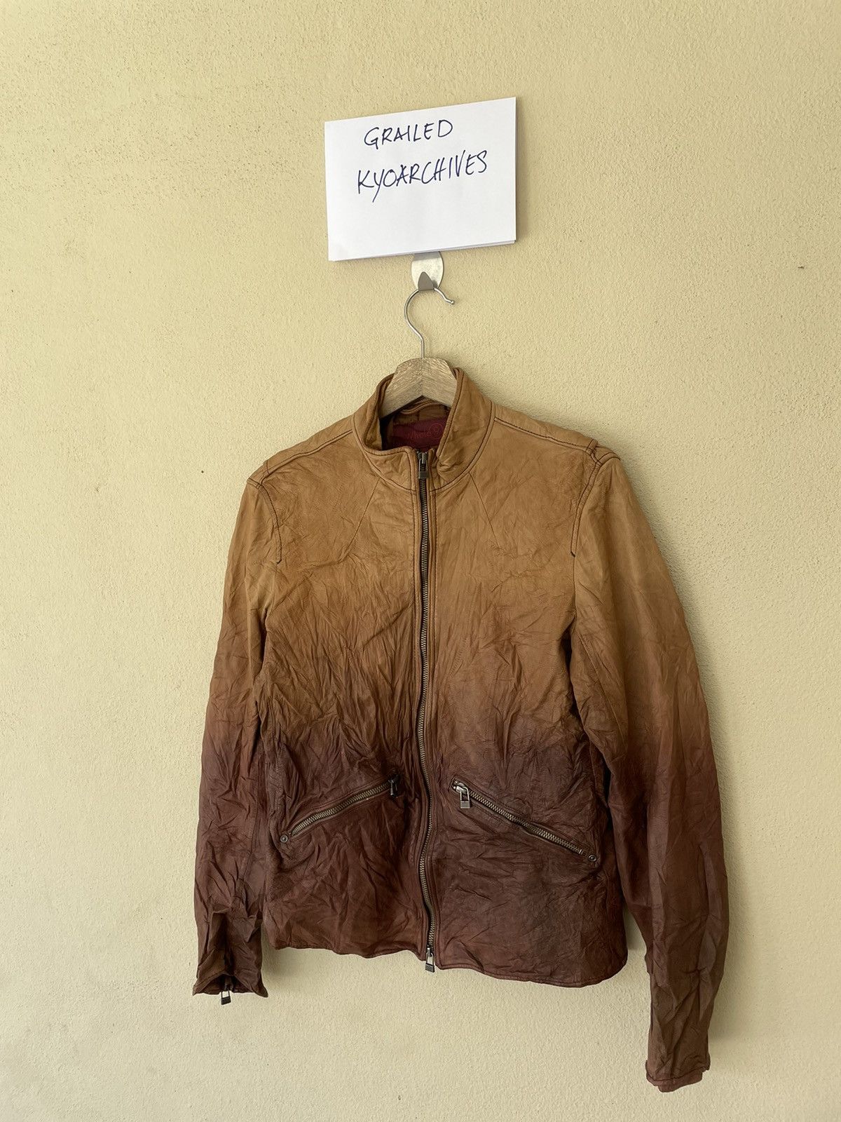 Japanese Brand × Vintage WHOLE 9 SCARTISH LEATHER JACKET Size US M / EU 48-50 / 2 - 2 Thumbnail