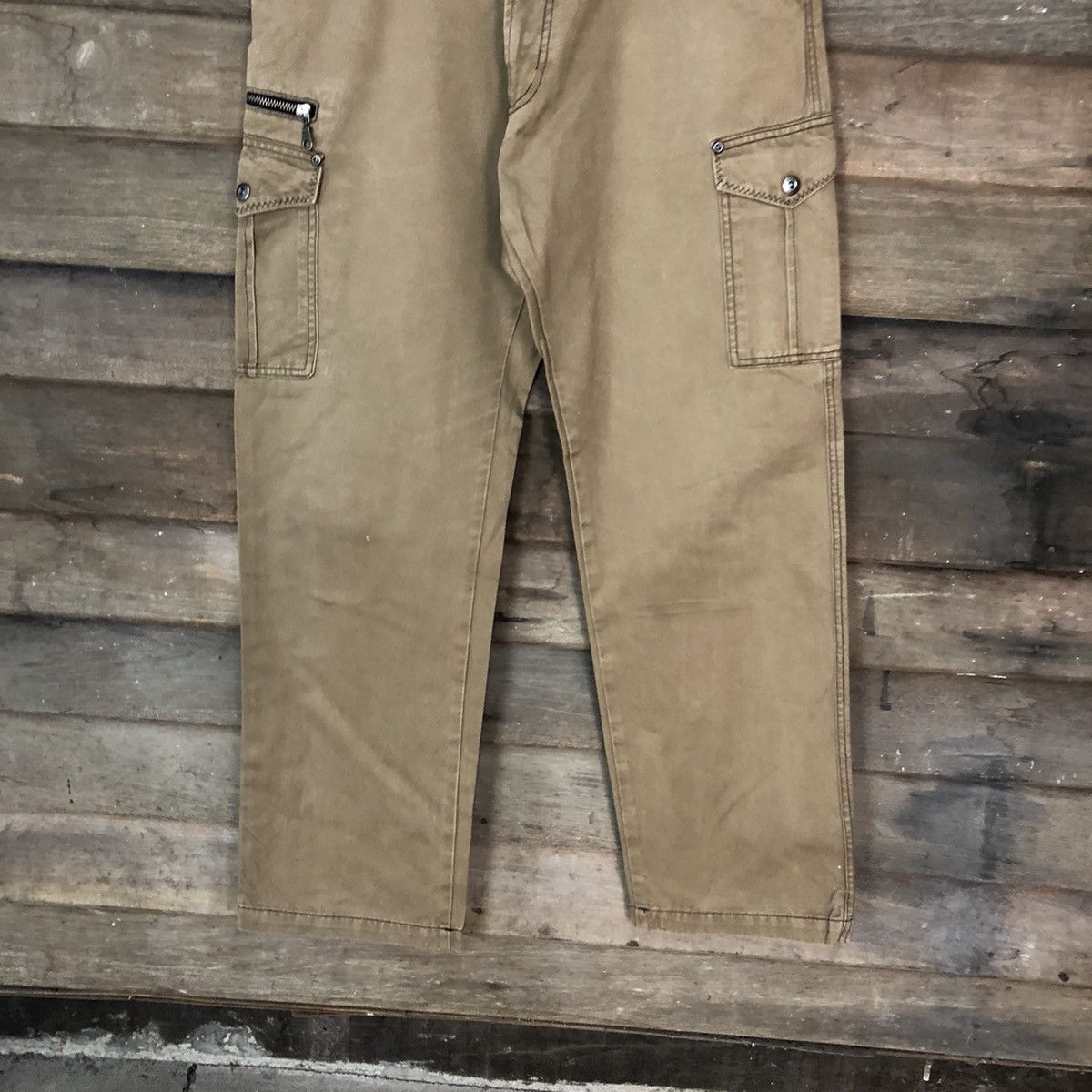 Japanese Brand × Vintage Japanese Brand multi pocket tactical Brown Cargo Pants #4477 Size US 31 - 3 Thumbnail