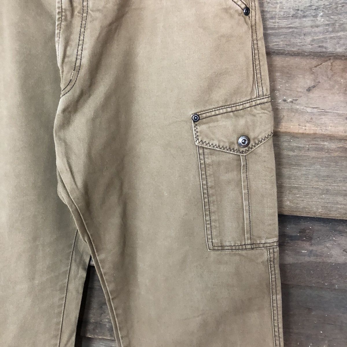 Japanese Brand × Vintage Japanese Brand multi pocket tactical Brown Cargo Pants #4477 Size US 31 - 7 Thumbnail