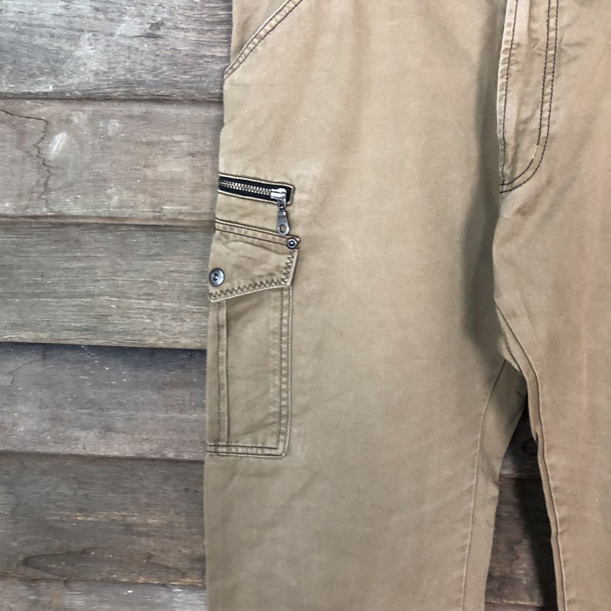 Japanese Brand × Vintage Japanese Brand multi pocket tactical Brown Cargo Pants #4477 Size US 31 - 6 Thumbnail
