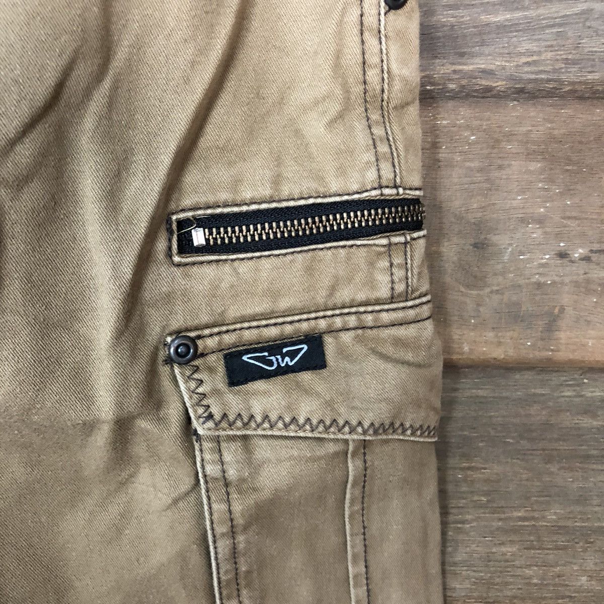 Japanese Brand × Vintage Japanese Brand multi pocket tactical Brown Cargo Pants #4477 Size US 31 - 16 Thumbnail