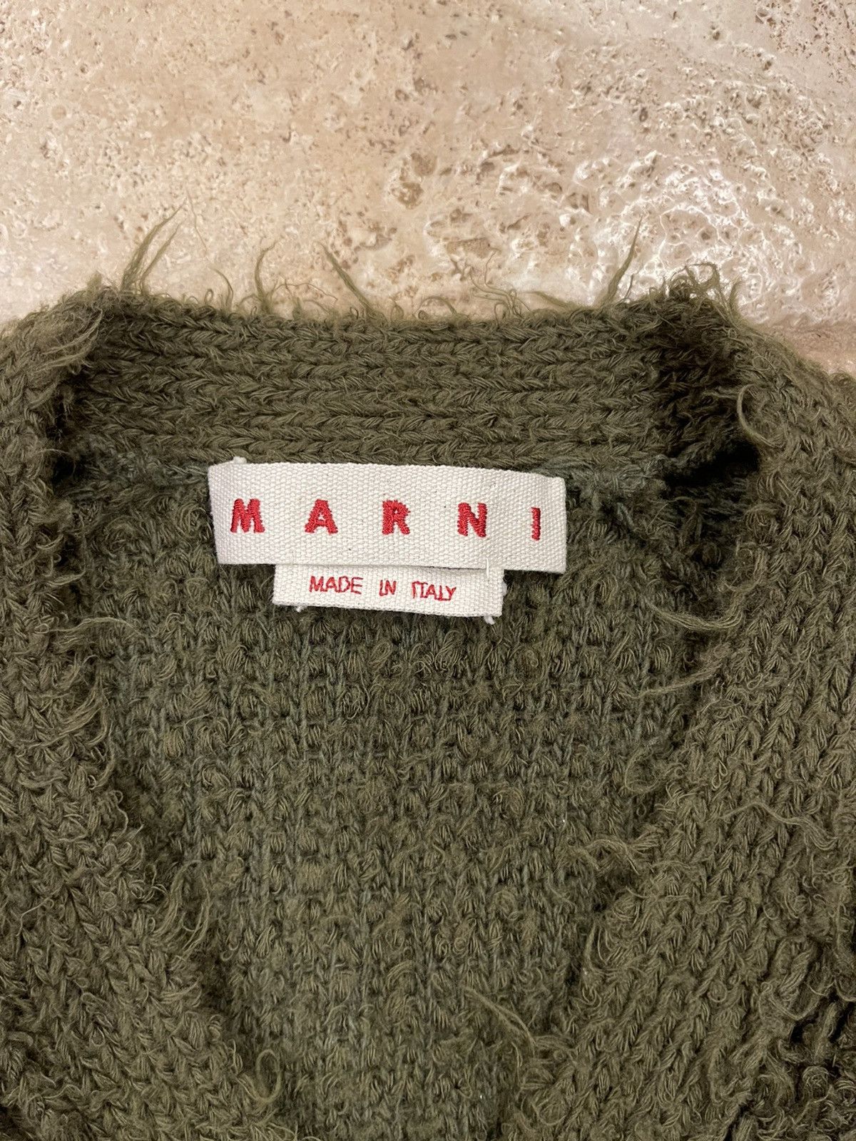 Marni Marni Green Shag Wool Cardigan Sweater RARE Size US L / EU 52-54 / 3 - 7 Thumbnail