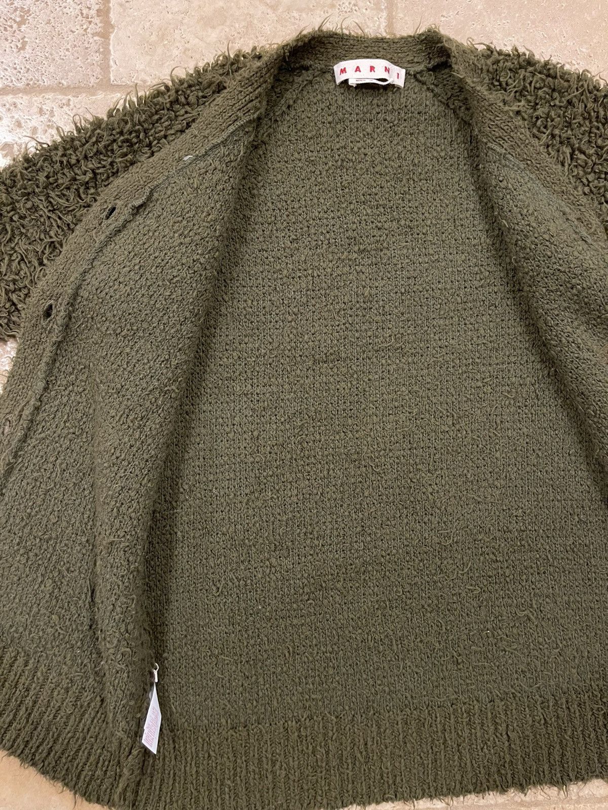 Marni Marni Green Shag Wool Cardigan Sweater RARE Size US L / EU 52-54 / 3 - 12 Thumbnail