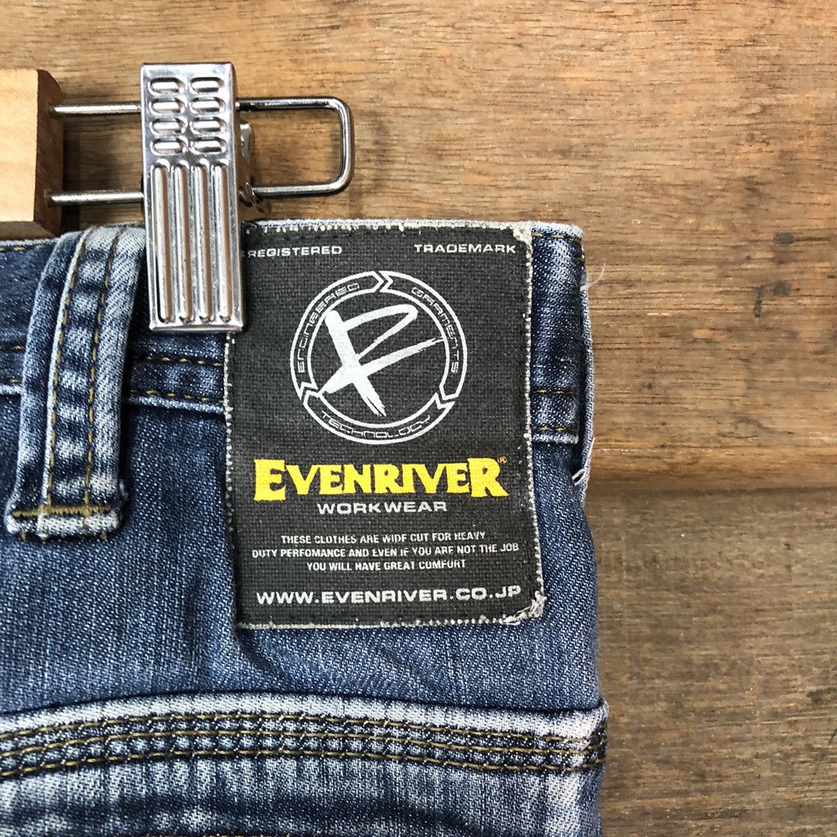 Japanese Brand Even River Cargo multipocket distressed Denim Pants #4523 Size US 31 - 16 Thumbnail