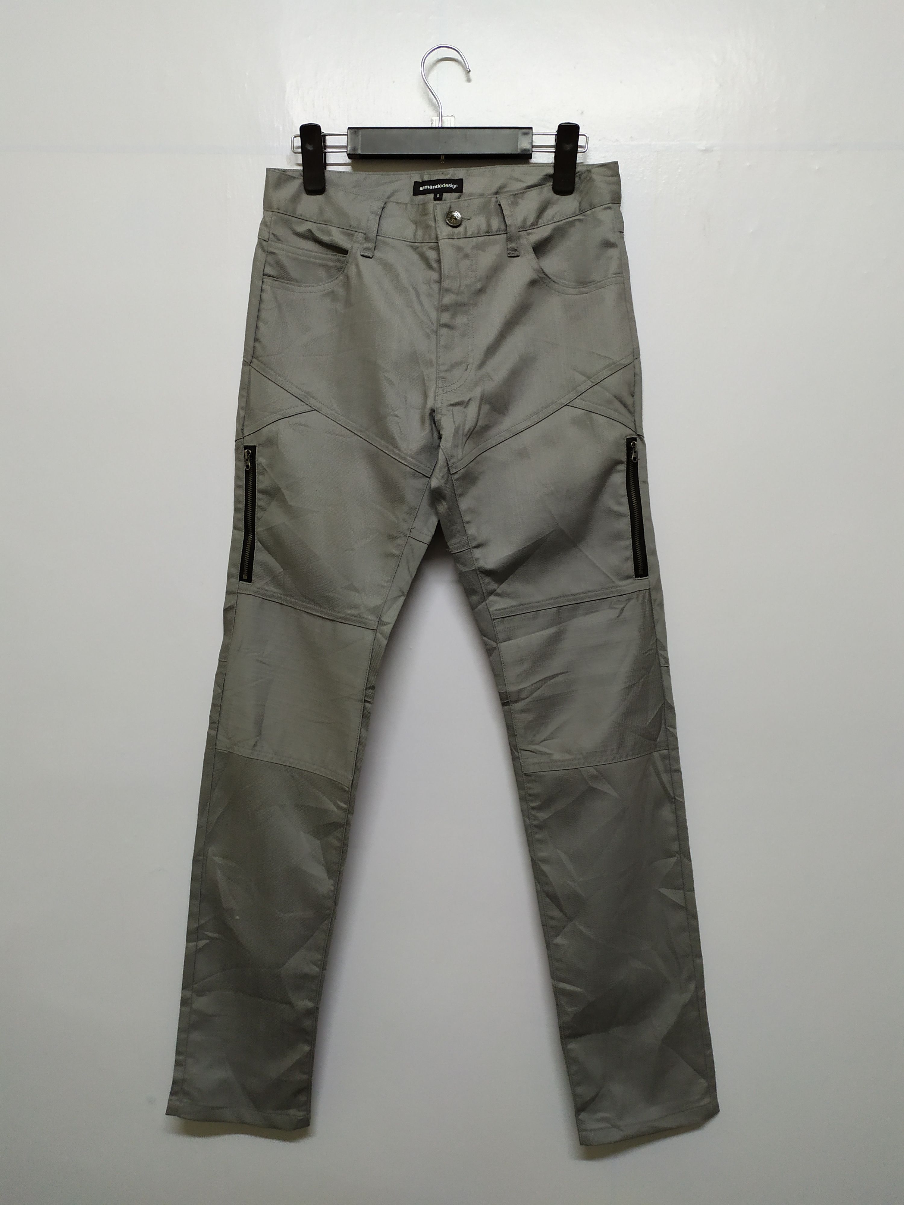 image of Authentic Semantic Disgn Cargo Pants Zipper Multipocket Tactical Pant in Grey, Men's (Size 29)