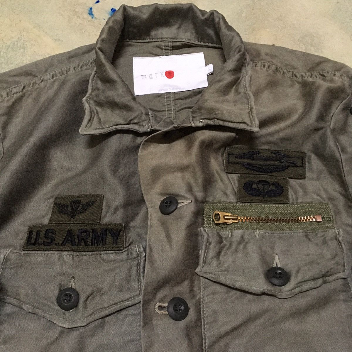 Japanese Brand Military Army Button Up Shirt with Patches Size US M / EU 48-50 / 2 - 6 Thumbnail