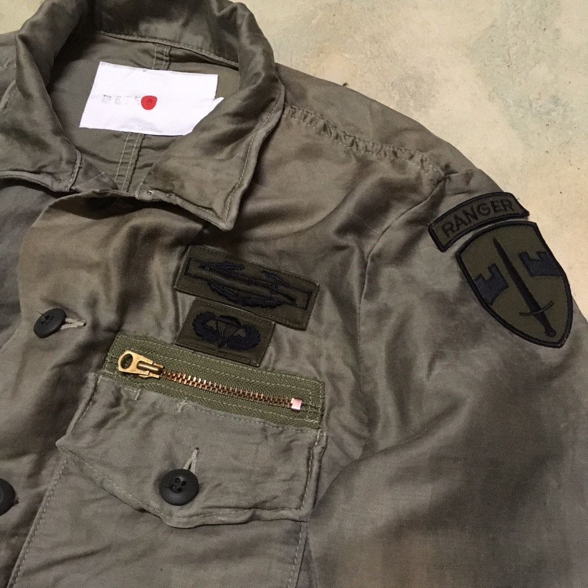 Japanese Brand Military Army Button Up Shirt with Patches Size US M / EU 48-50 / 2 - 7 Thumbnail