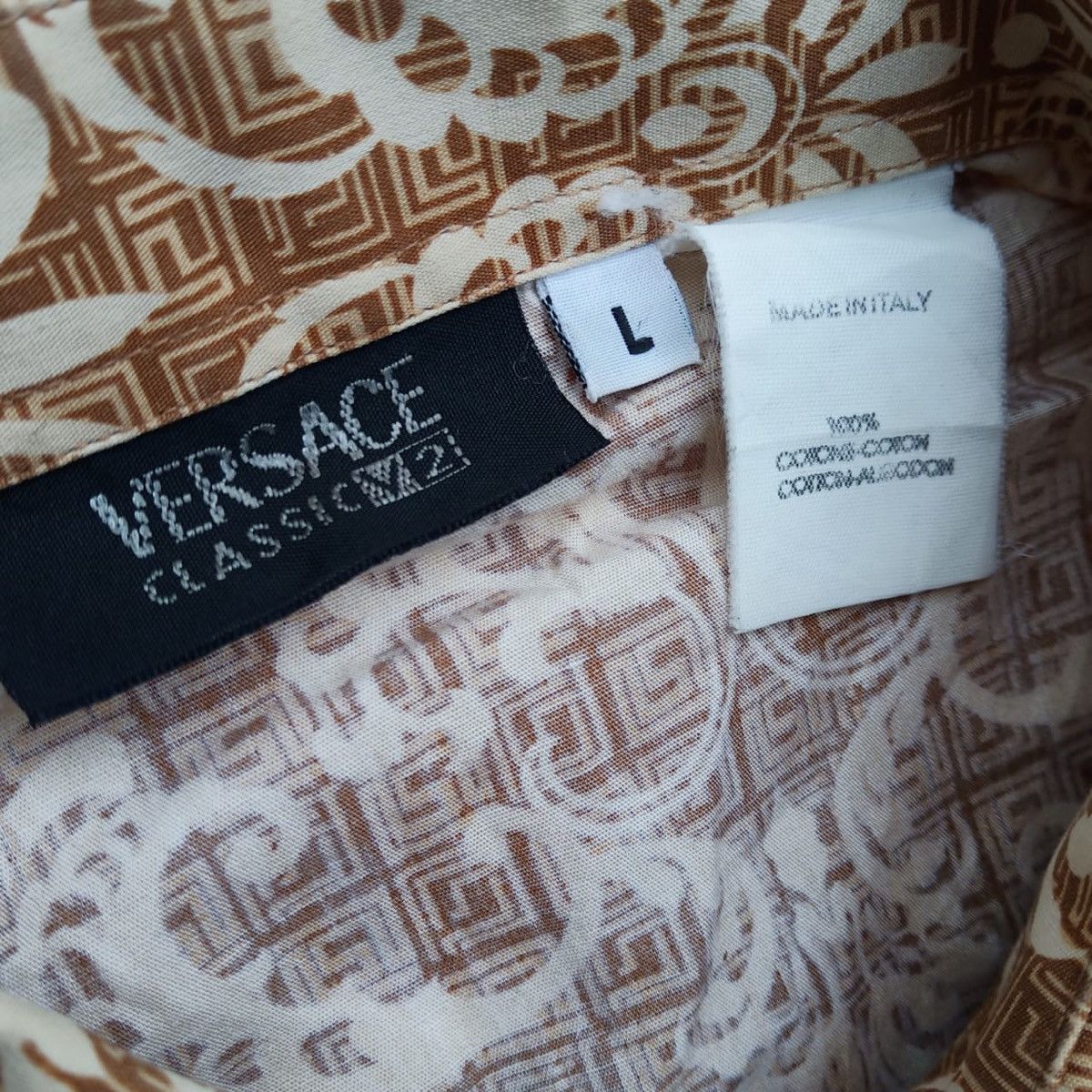 Versace Versace Cotton Shirt Size US L / EU 52-54 / 3 - 6 Thumbnail