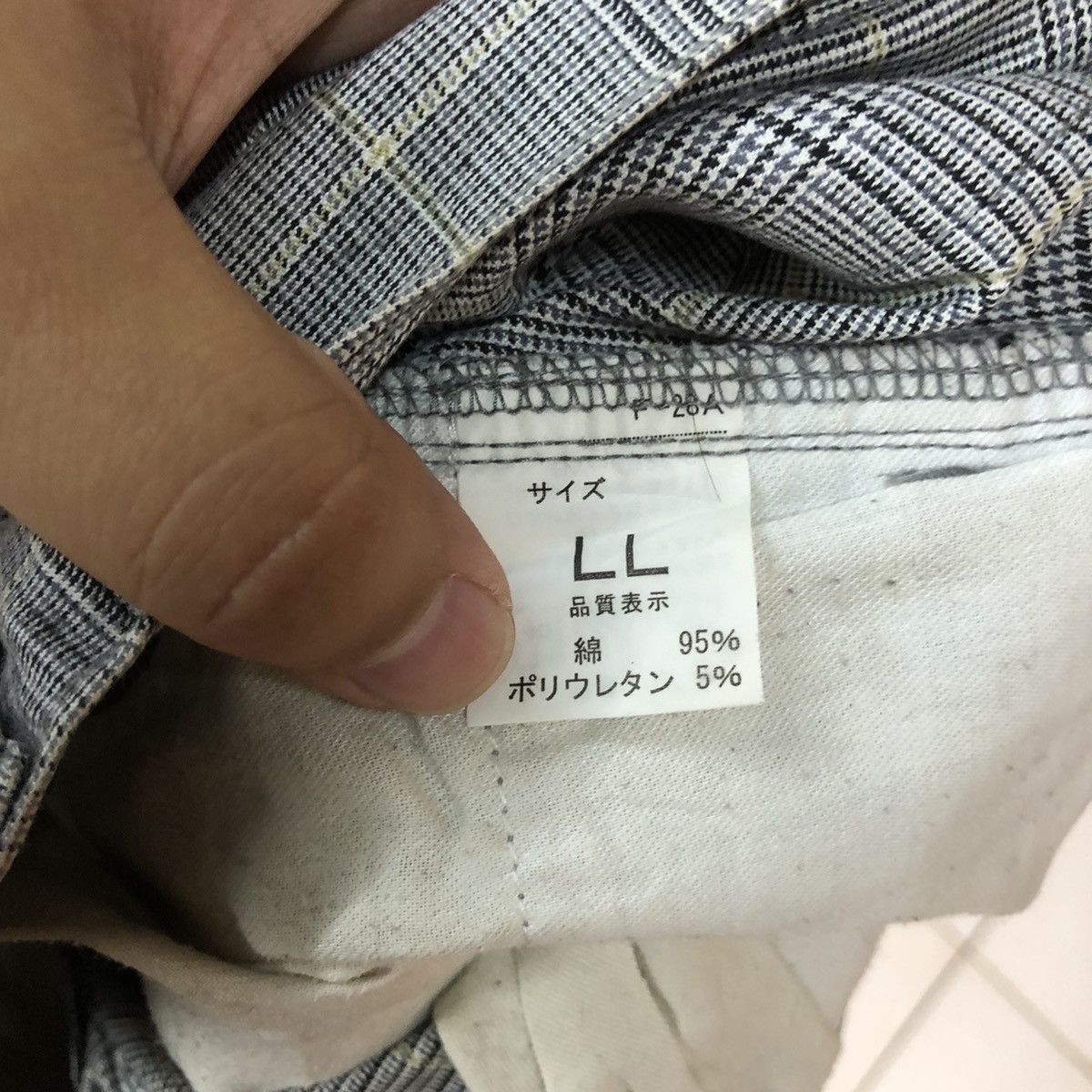 Japanese Brand Big Smitch Grey checkered utility Cargo Pants #4506 Size US 31 - 17 Thumbnail