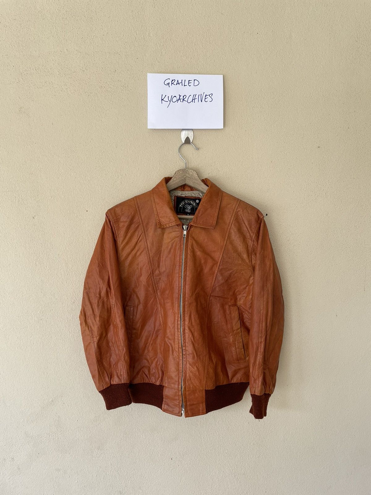 Vintage VINTAGE SHEARLING LEATHER JACKET Size US M / EU 48-50 / 2 - 2 Thumbnail