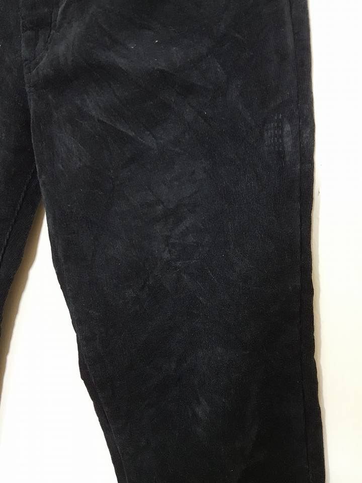 Masaki Matsushima Soft Corduroy Floral Inner Waist All Black Trouser Pant Size US 31 - 9 Thumbnail