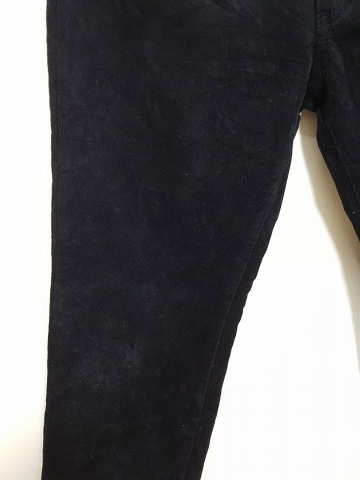 Masaki Matsushima Soft Corduroy Floral Inner Waist All Black Trouser Pant Size US 31 - 10 Thumbnail