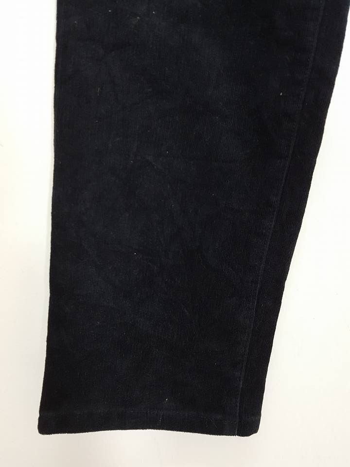 Masaki Matsushima Soft Corduroy Floral Inner Waist All Black Trouser Pant Size US 31 - 11 Thumbnail